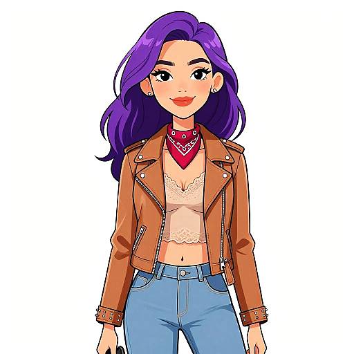 Smiling Woman in Casual Chic Outfit