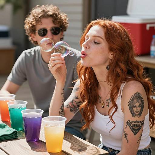 Outdoor Moments: Bubbles and Sunlight