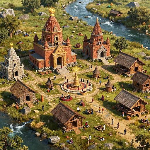 Neolithic Era Fantasy Cityscape