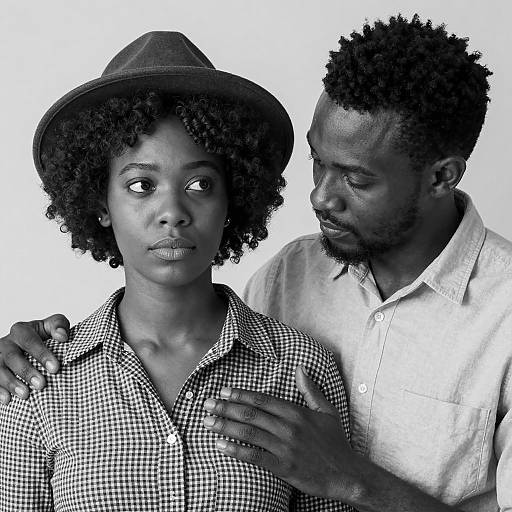 A Moment of Connection in Monochrome