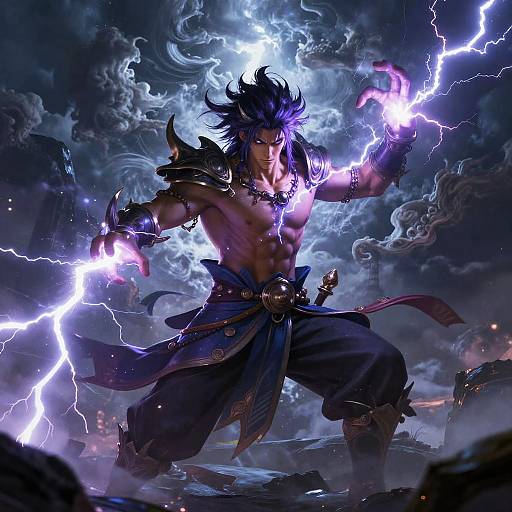 Zanba Elemental Mage Summoning Lightning