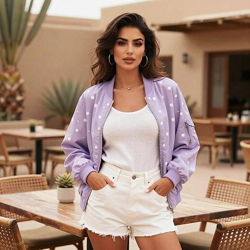 Voluptuous Woman in Casual Streetwear