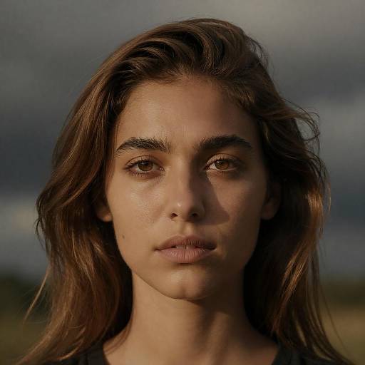 Intense Close-Up of a Woman's Portrait