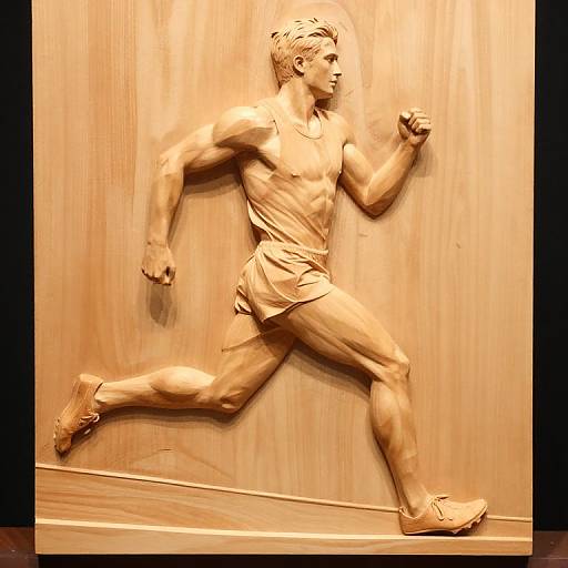 Wood Carving of Fit Track Star