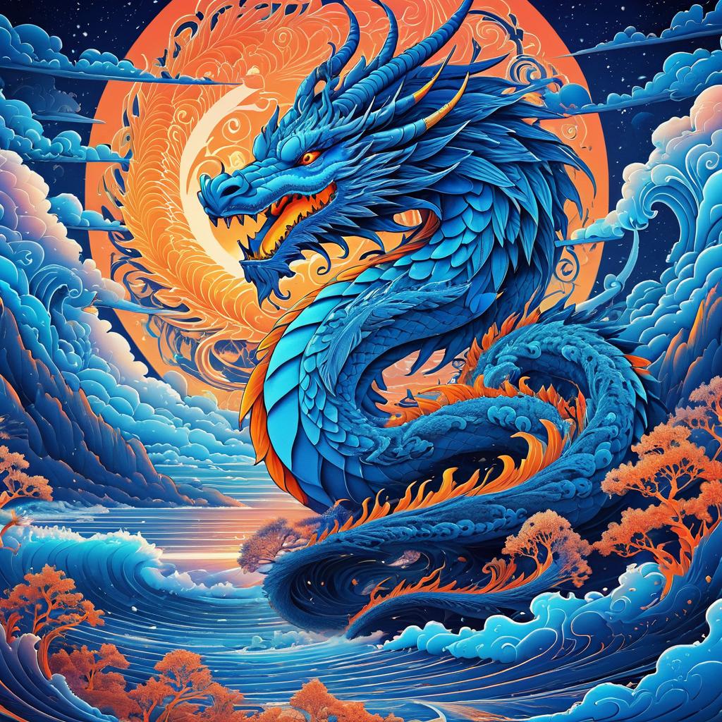 Mystical Dragon Guardian Sky Connection