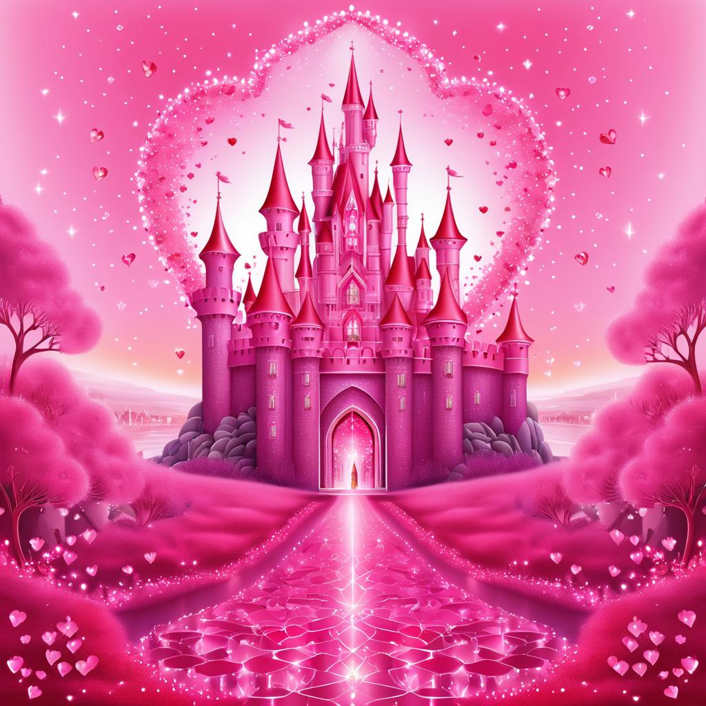 Enchanting Valentine's Day Castle Scene