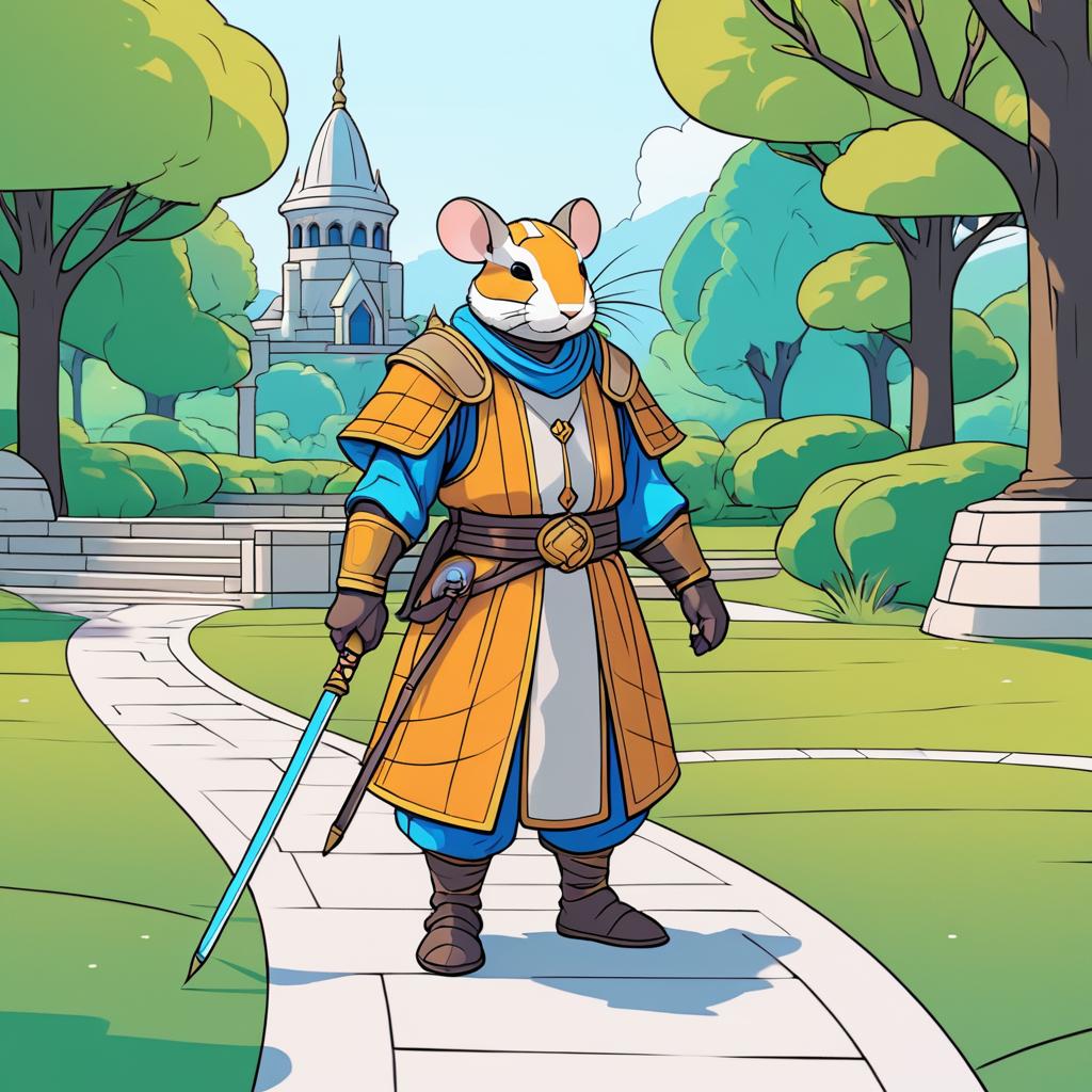 Stoic Monk and Mouse Adventure