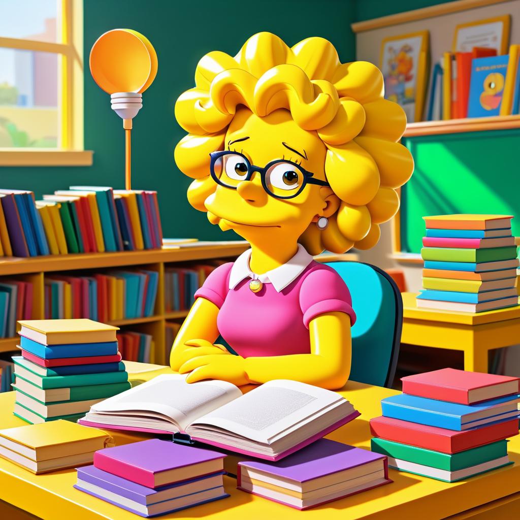 Lisa Simpson: A Curious Scholar in Class