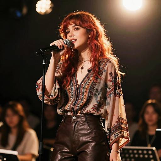 Bohemian Musician with Peekaboo Hair