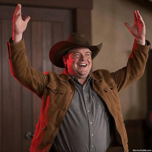 Excited Man in Cowboy Hat Portrait