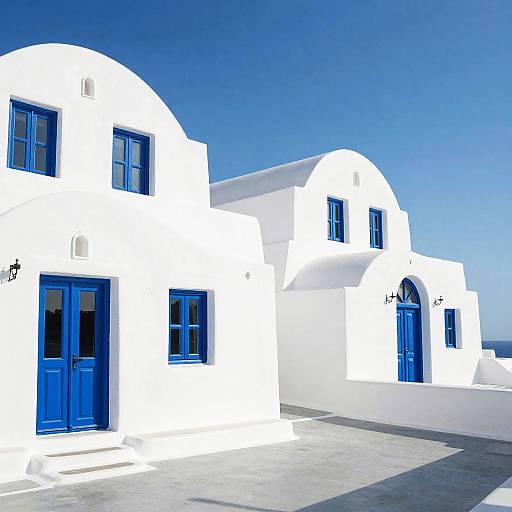 Sunlit Cycladic Architecture Scene