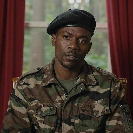 Introspective Man with Forest View