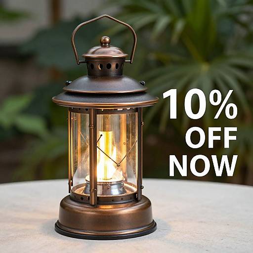 Solar Lantern Classic Bronze - 10% OFF