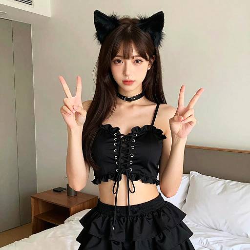 Photorealistic Egirl in Gamer Room