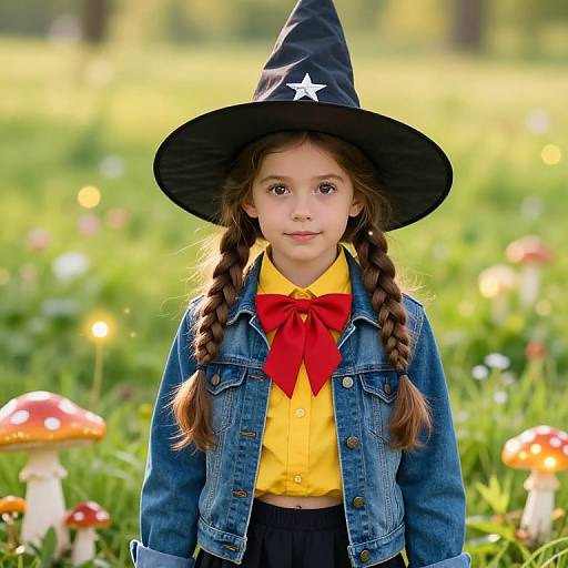 Young Witch in Enchanted Meadow