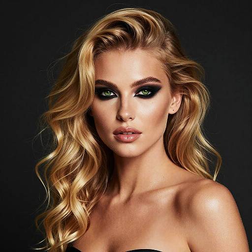 Radiant Blonde Fashion Model Portrait