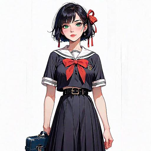 Masterpiece School Uniform Girl Portrait