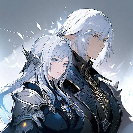 Illustration of Estinien varlineau, final fantasy in the style of Yoshioka yoshiko