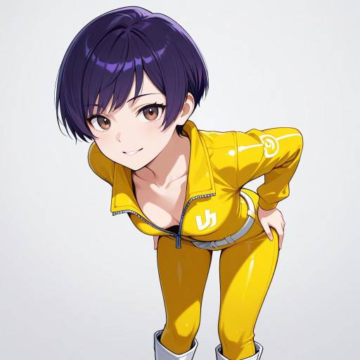 Assertive College Student in Yellow Bodysuit Assertive College Student in Yellow Bodysuit