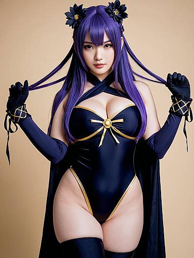 Lifestyle costume photo of Murasaki shikibu (swimsuit rider) (fate). Cosplay clothes