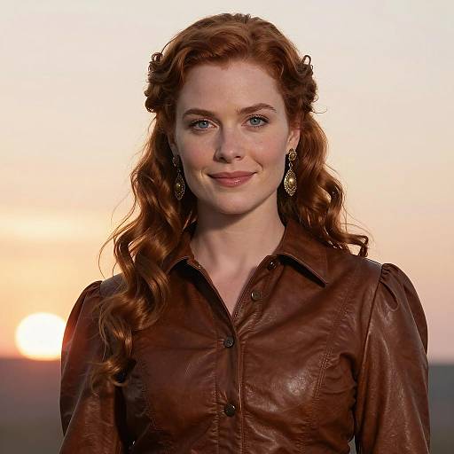 Elegant Janeway Costume Portrait at Sunset