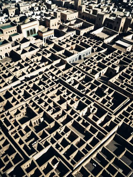 Aerial Perspective of Historic Fez, Morocco