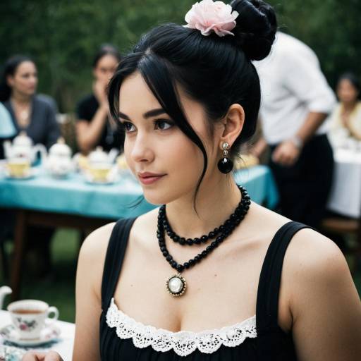 Young Woman at Outdoor Tea Party