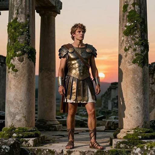 Telemachus Among Ancient Temple Ruins