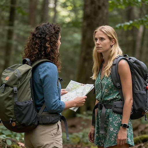 Exploration Duo in Lush Forest