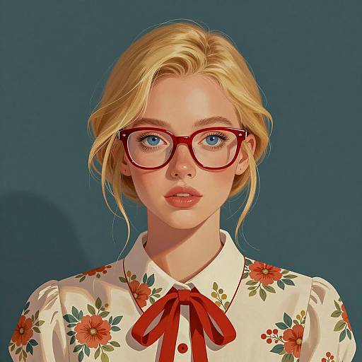 Stylish Portrait of a Blonde Woman