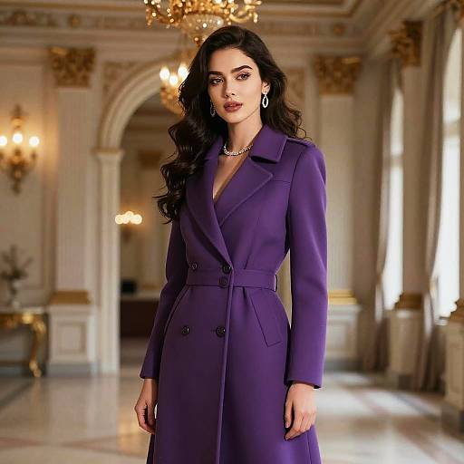 Regal Elegance in Lavish Purple Fashion