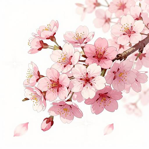 Delicate Anime Cherry Blossom Bouquet