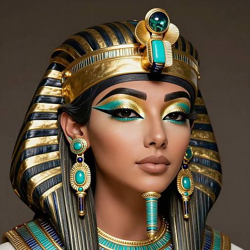 Egyptian Princess Bold Gold Makeup
