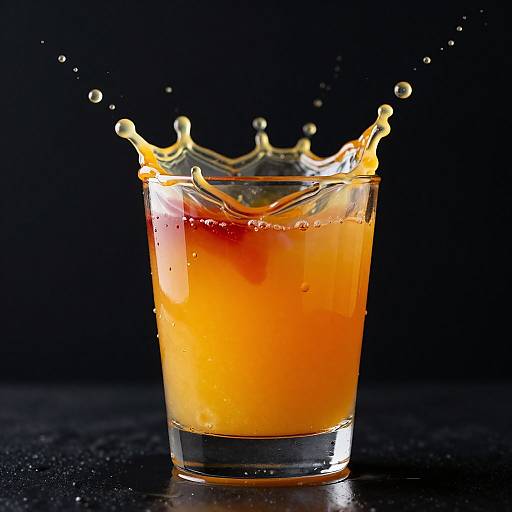 Vibrant Orange Juice and Grenadine Splash