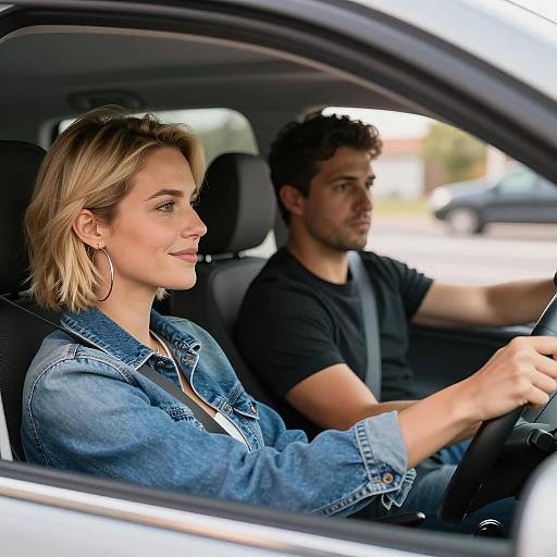 Joyful Drive: Interior Car Scene