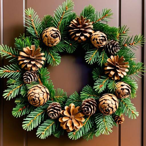 Festive Pine Cone Wreath