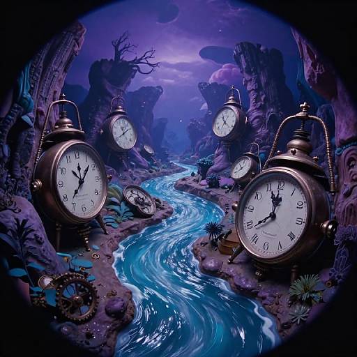 Surreal Clocks and Cryptic Smile