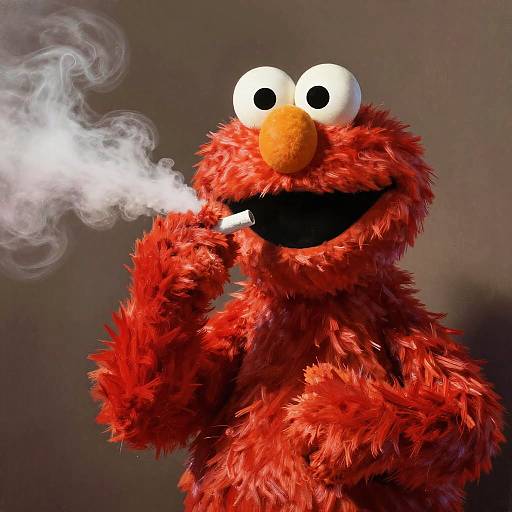 Surreal Elmo Parody Digital Painting