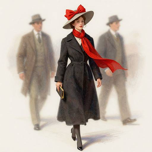 Elegant Vintage Fashion Illustration