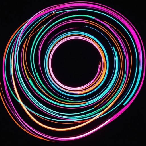 Colorful Neon Light Trails Swirling