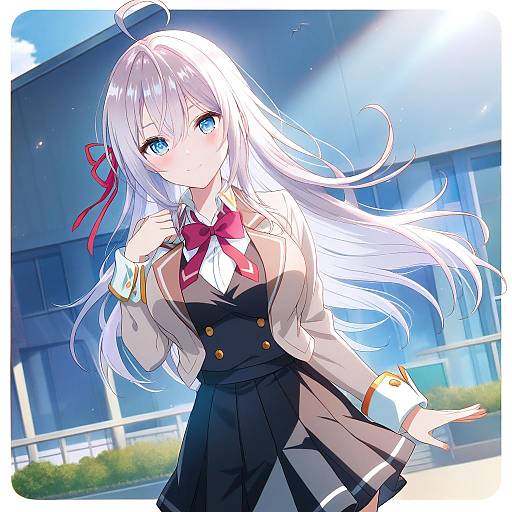 Illustration of Alisa mikhailovna kujou, tokidoki bosotto roshia-go de dereru tonari no alya-san in the style of Ekita kuro