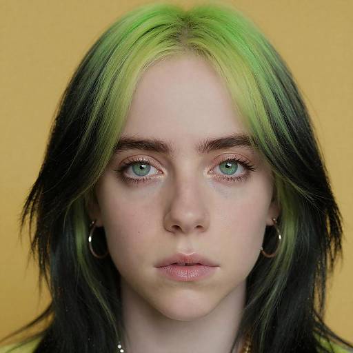 Whimsical Psychedelic Billie Eilish Portrait