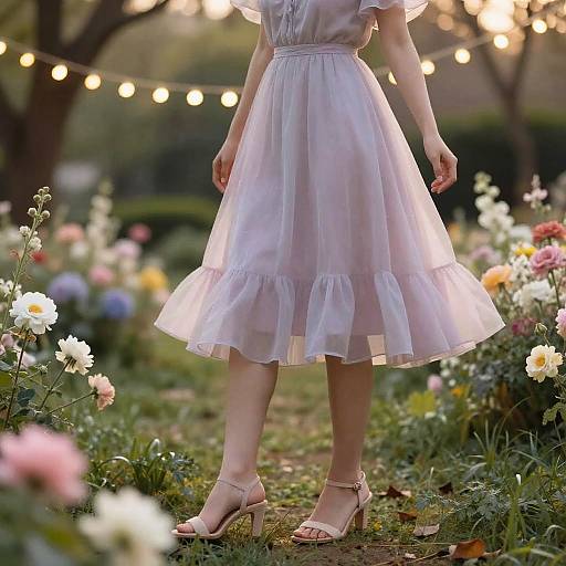 Romantic Garden Party Evening Look