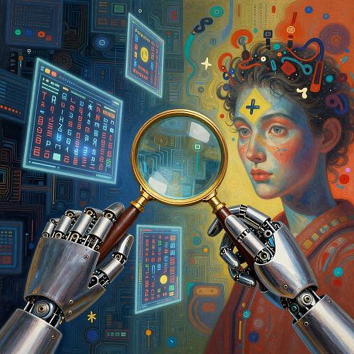 AI Art Detective Decoding Surreal Symbols