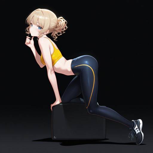 Slender Figure in Modern Activewear Slender Figure in Modern Activewear