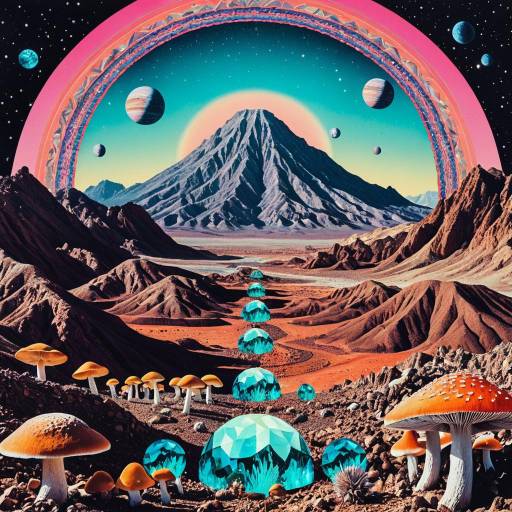 Surreal Psychedelic Alien Landscape