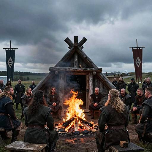 Viking Leader Addressing Clan