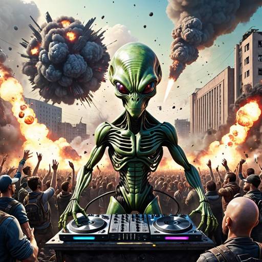 Alien DJ at Apocalyptic Party