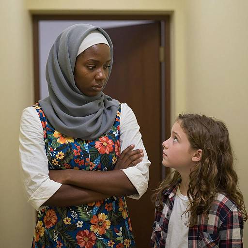 Contrasting Perspectives in a Hallway