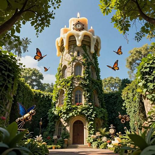 Surreal Tower in Enchanted Garden